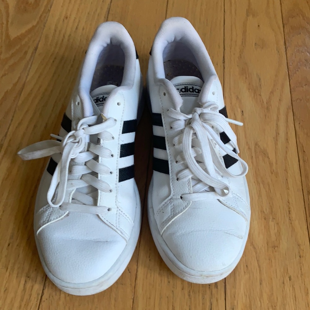 White adidas sneakers